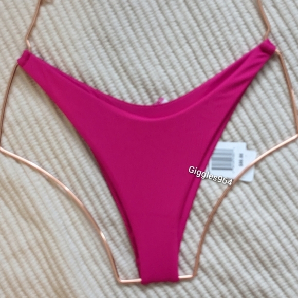 l*space Other - L*Space Cabana Bikini Bottom Bougainvillea Pink Ribbed